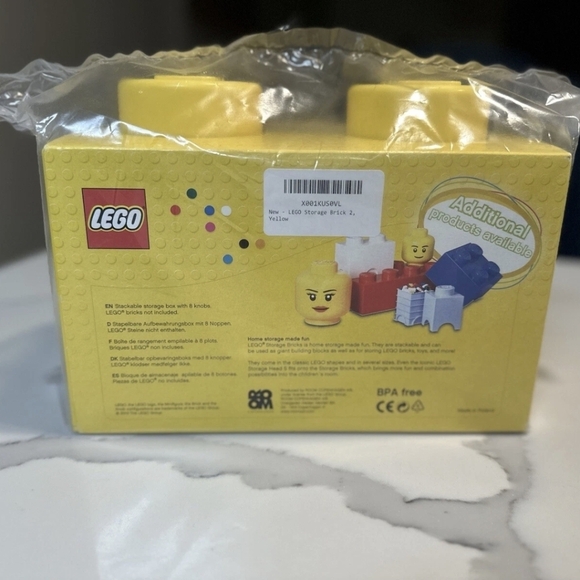 LEGO Storage Products 2 Stud Brick Yellow - Picture 2 of 4